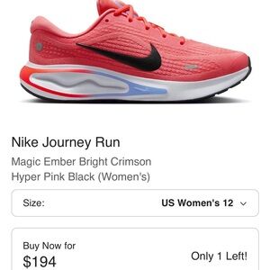 Nike Journey Run "Magic Ember/Bright Crimson/Hyper Pink/Black" Running shoes